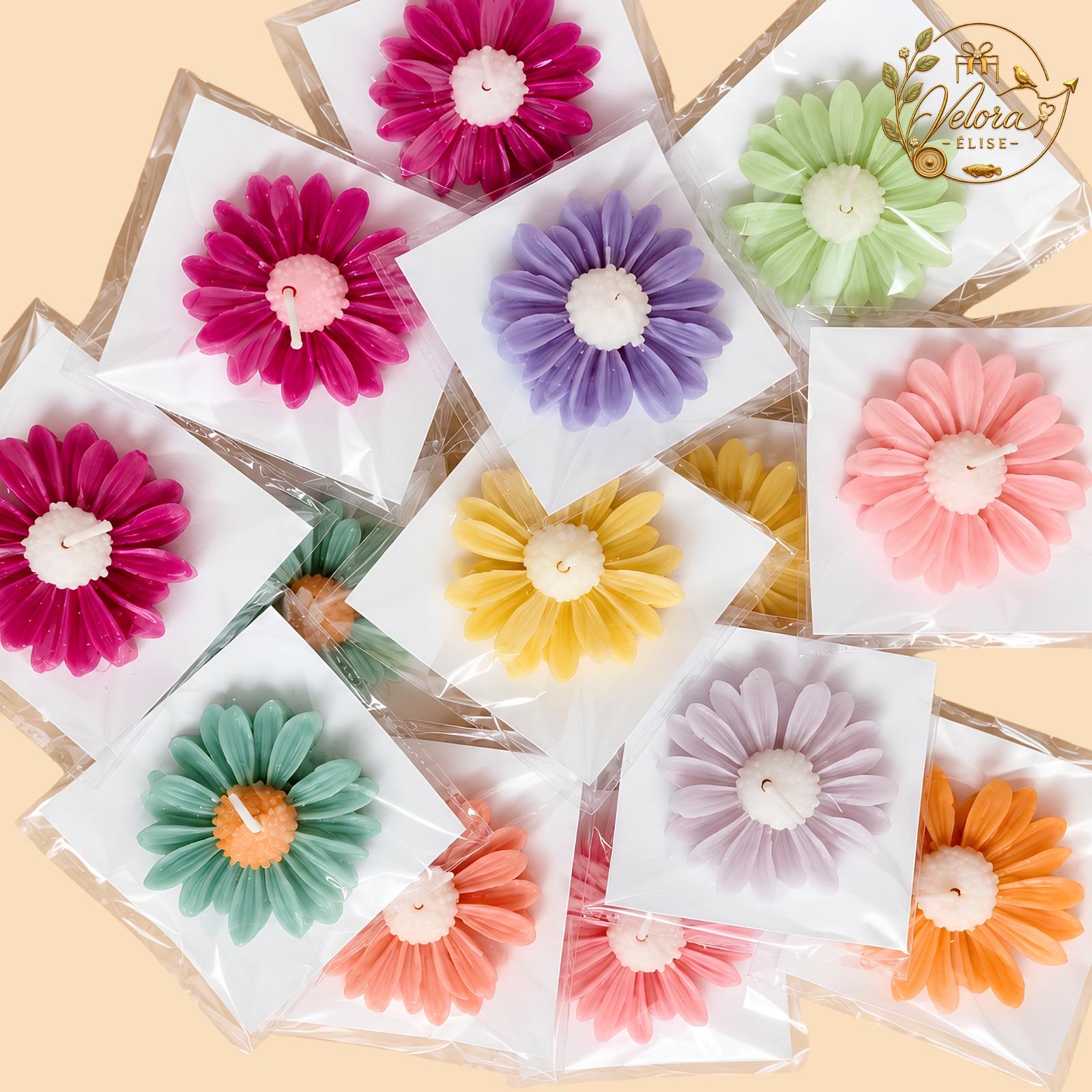 Daisy Flower Candle