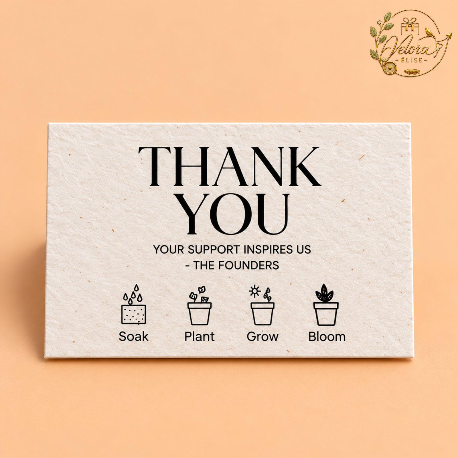 Seed Paper Thank you card