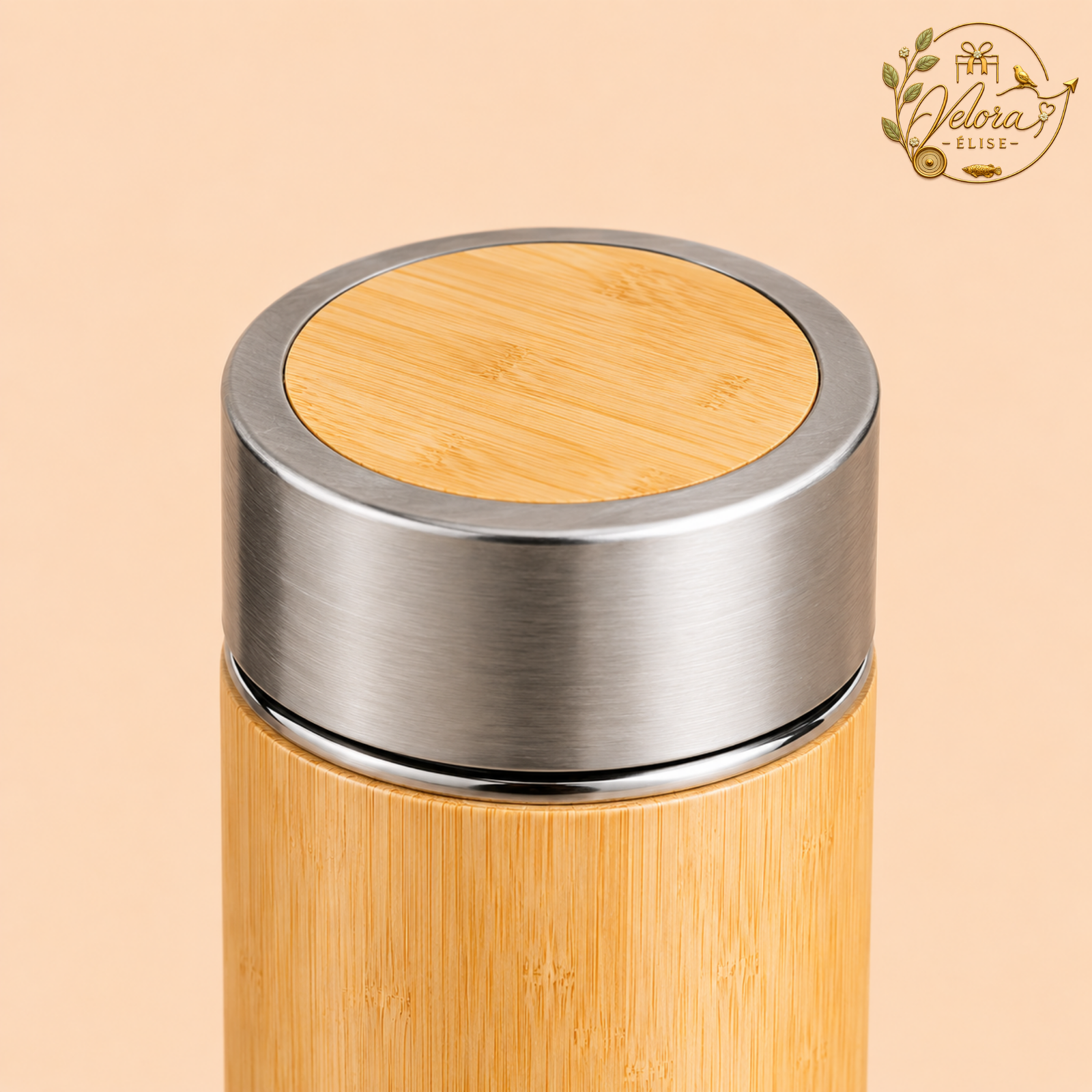 Engraved Bamboo Flask