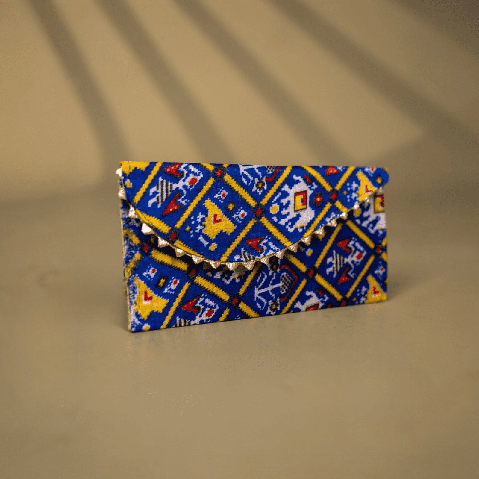 Velora Elise Indigo Heritage Designer Clutch