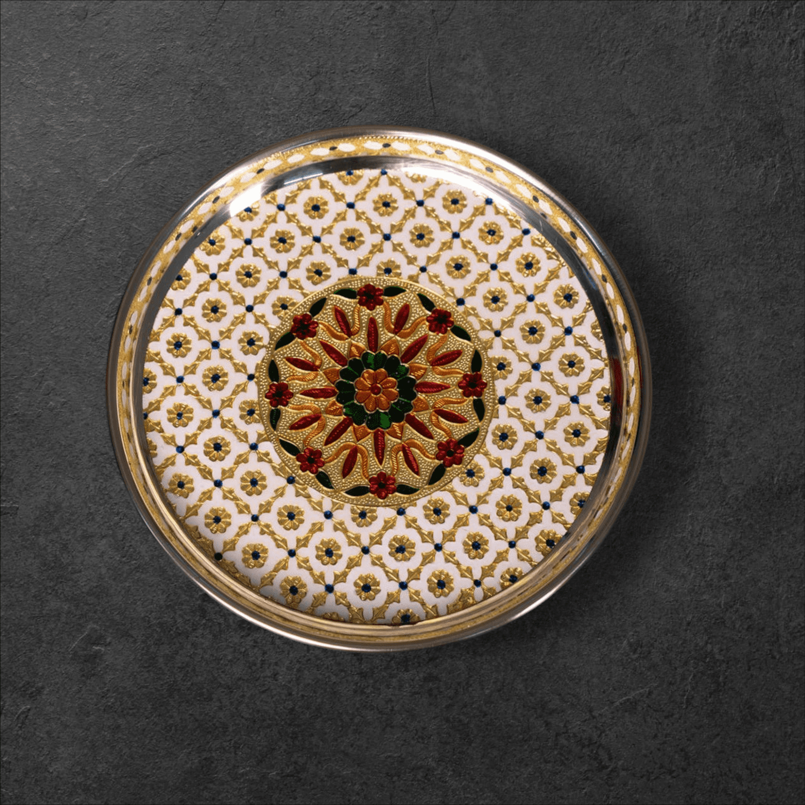 Velora Elise Royal Meenakari Decorative Serving Tray