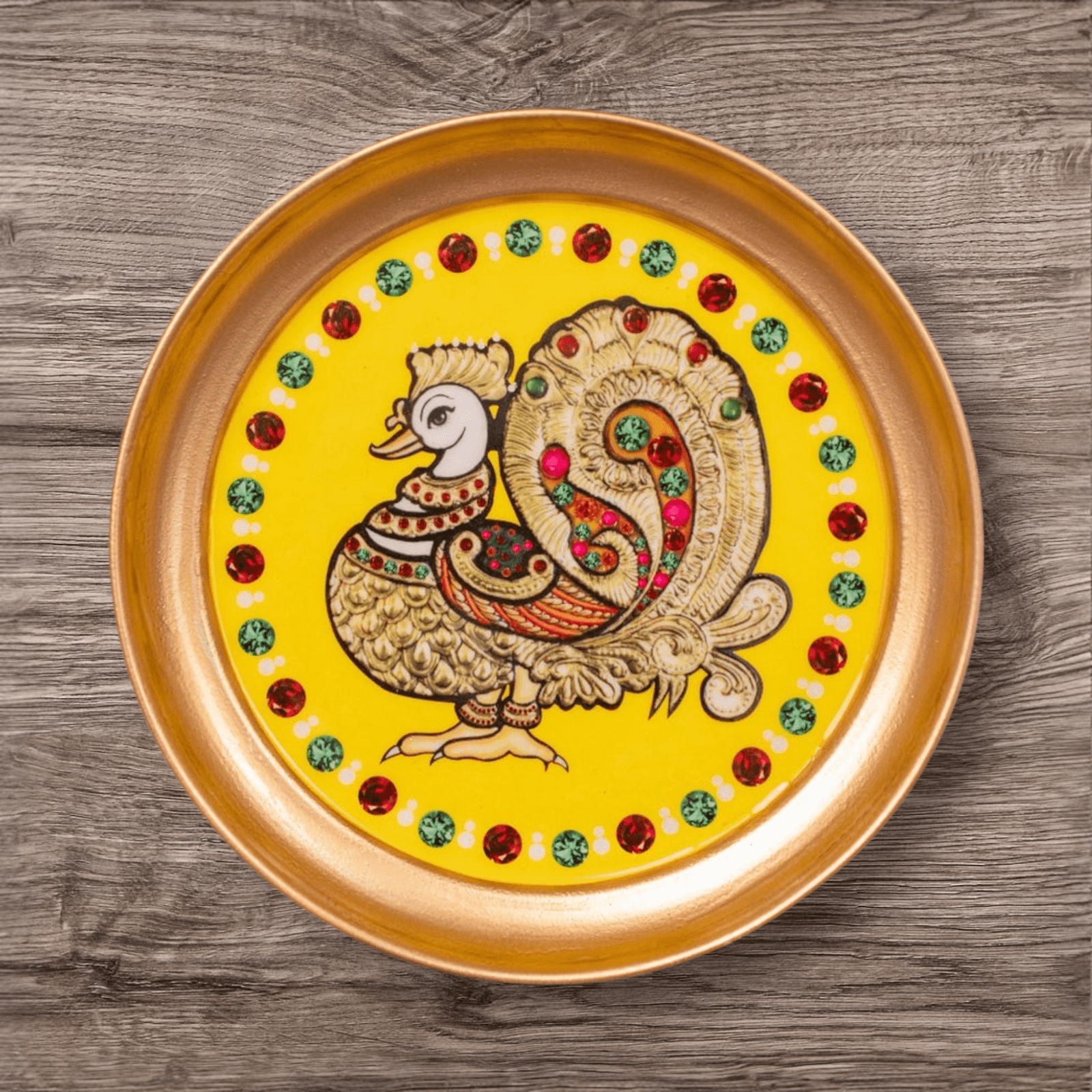 Velora Elise Royal Peacock Decorative Serving Tray