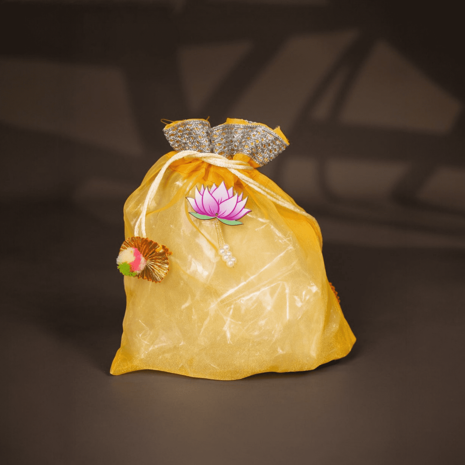 Velora Elise Golden Grace Sheer Gift Potli Bag