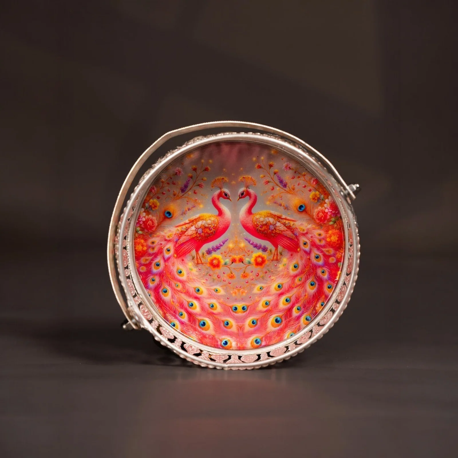Velora Elise Regal Peacock Symphony Decorative Plate