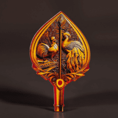 Sacred Vel with Peacock Design Decorative Spiritual Showpiece