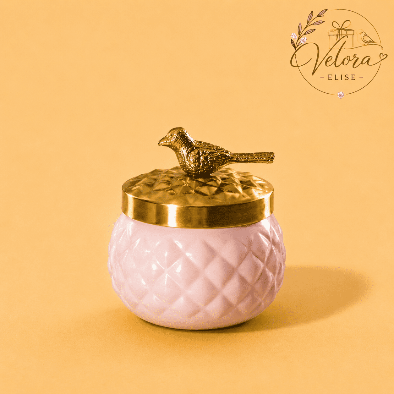 Golden Bird Gift Jar - 3 Inches