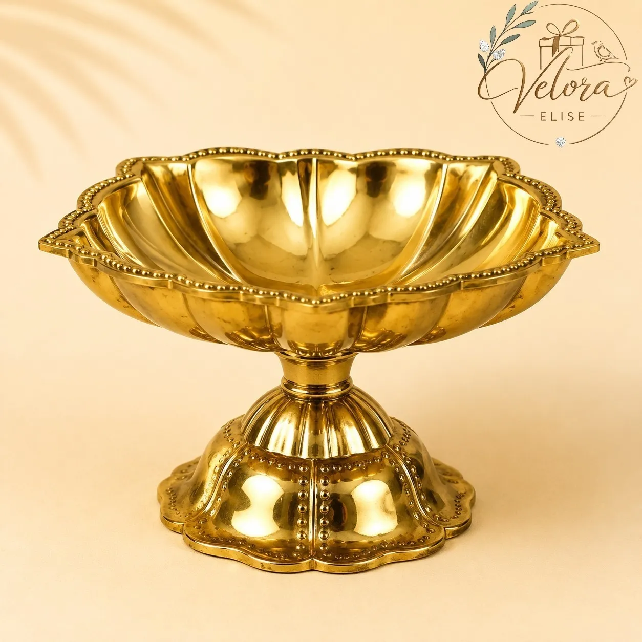Lotus Brass Diya Set