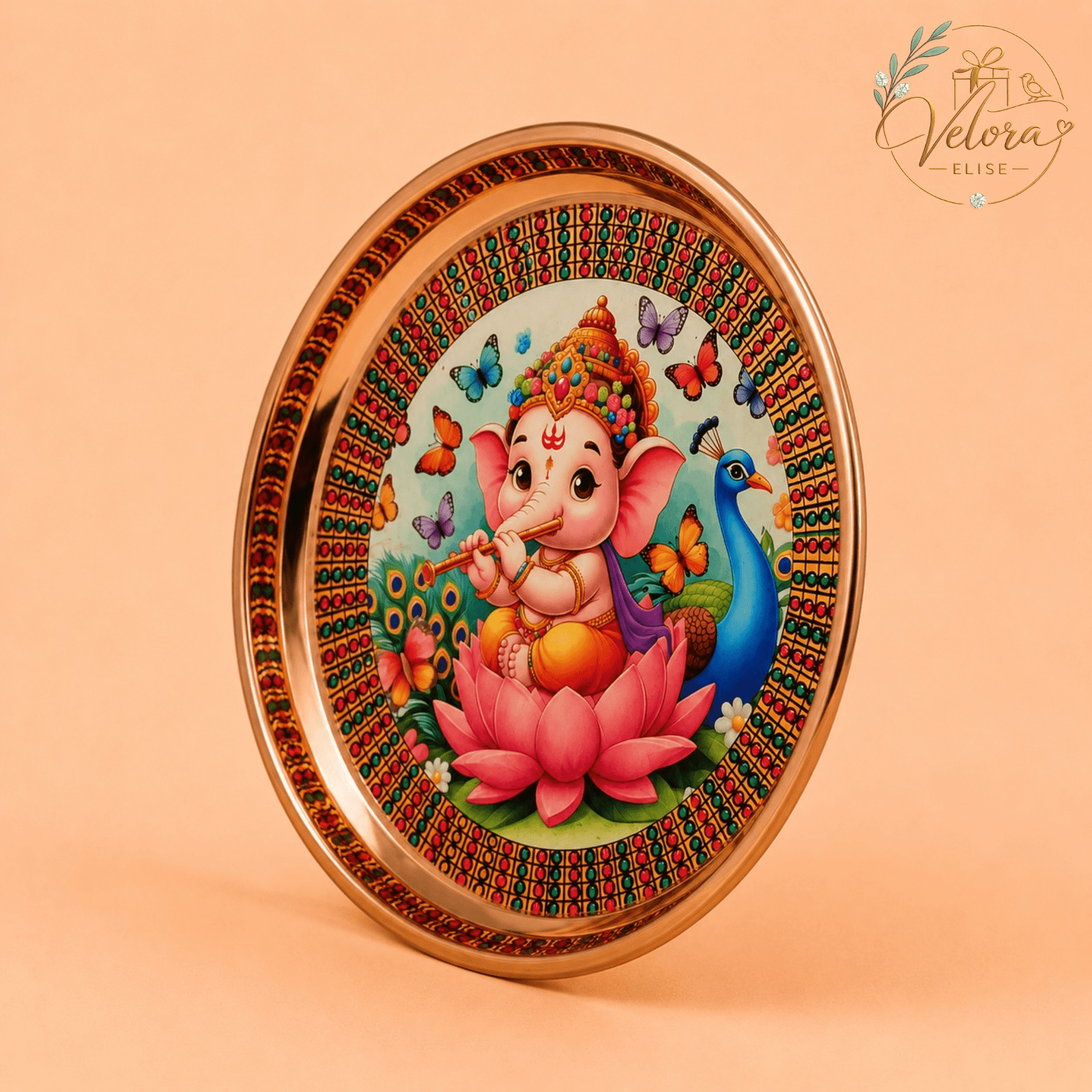 Ganesha Butterfly Plate