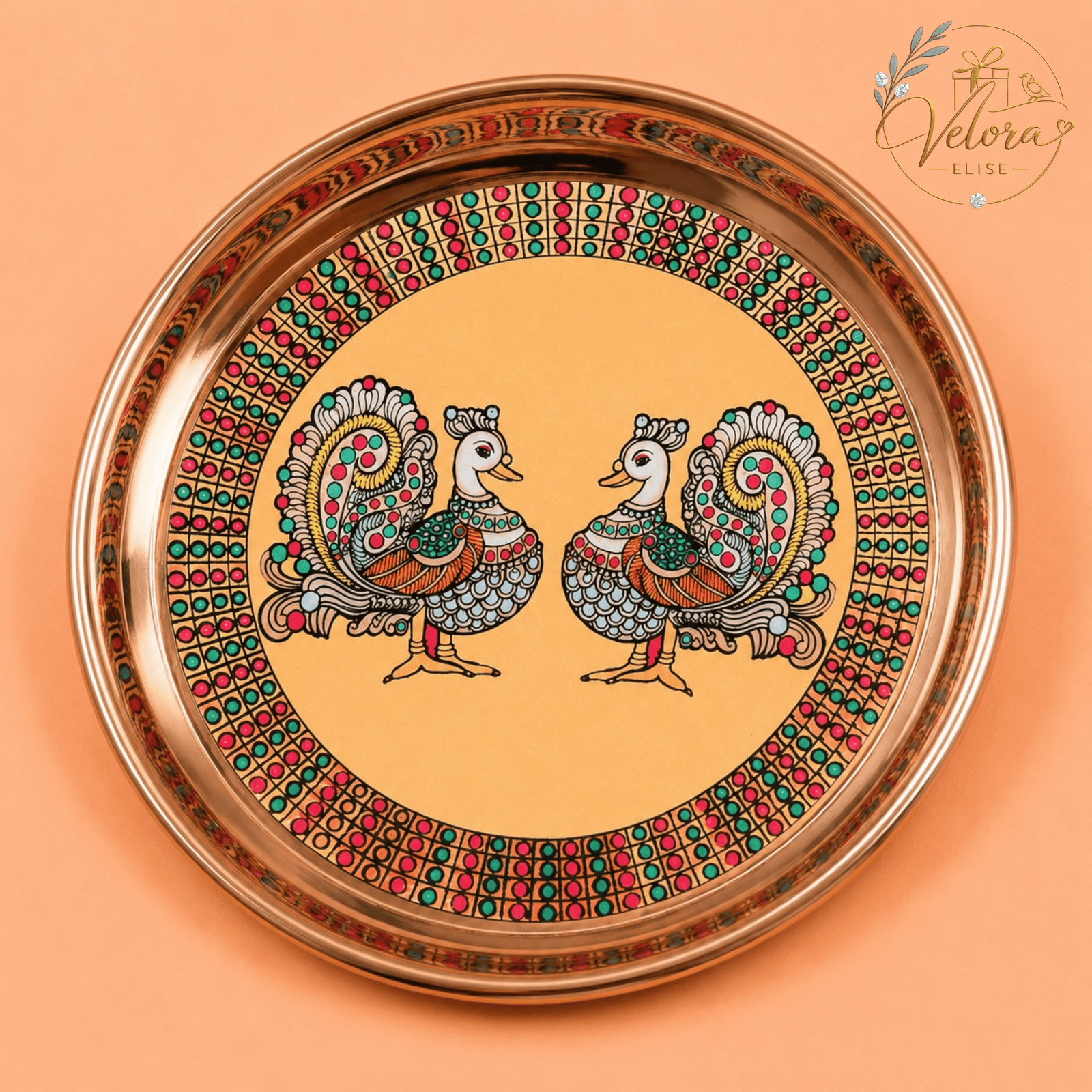 Twin Peacock Plate