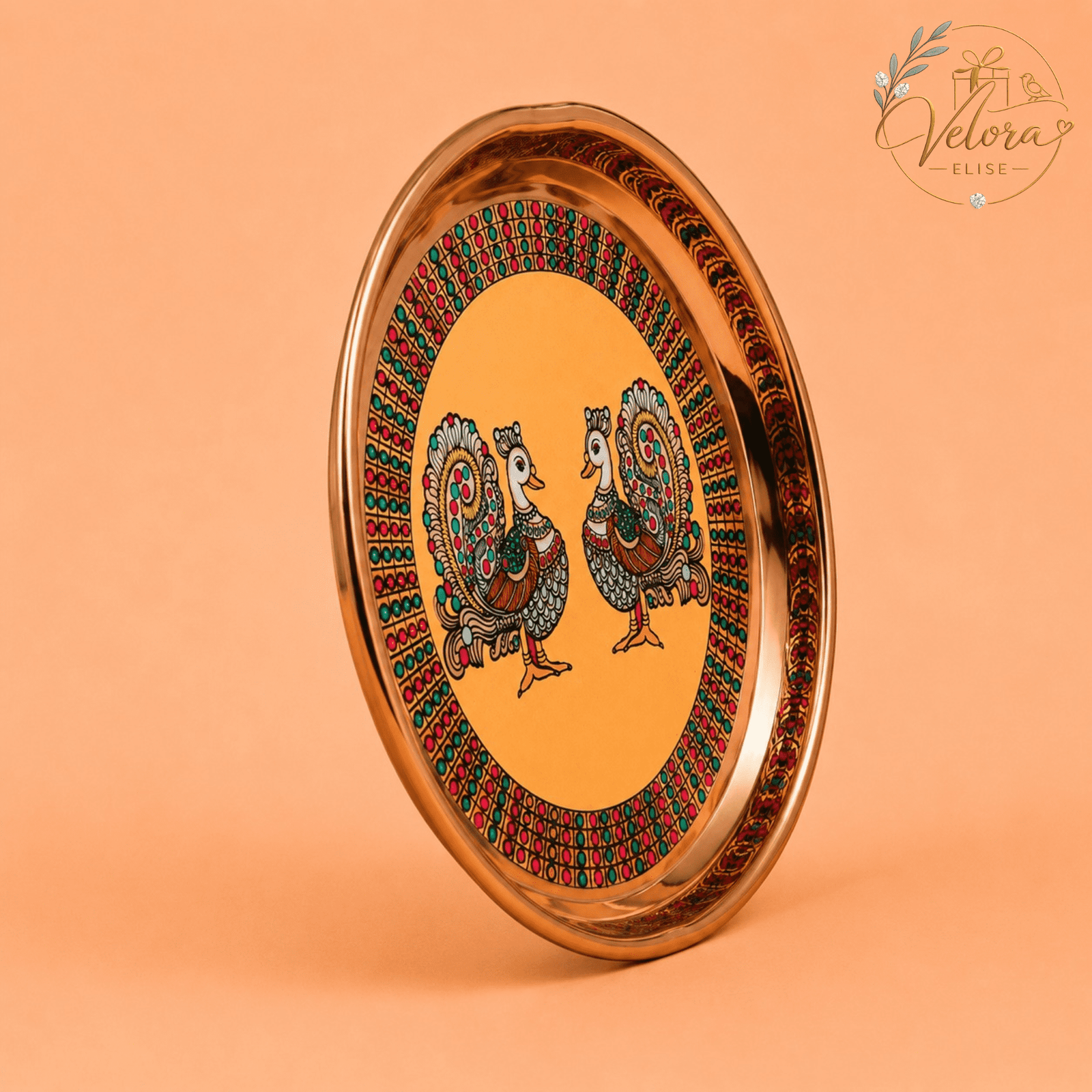 Twin Peacock Plate