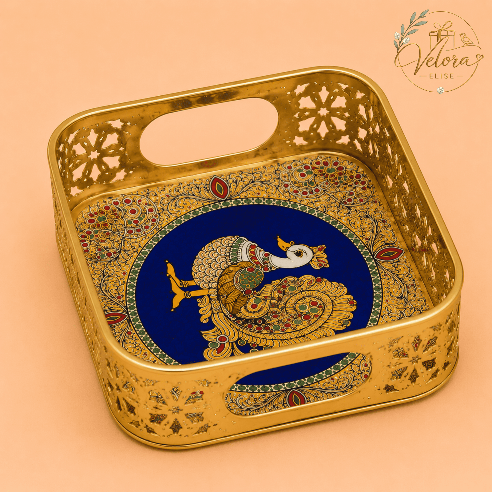Peacock Blue Jali Gift Set