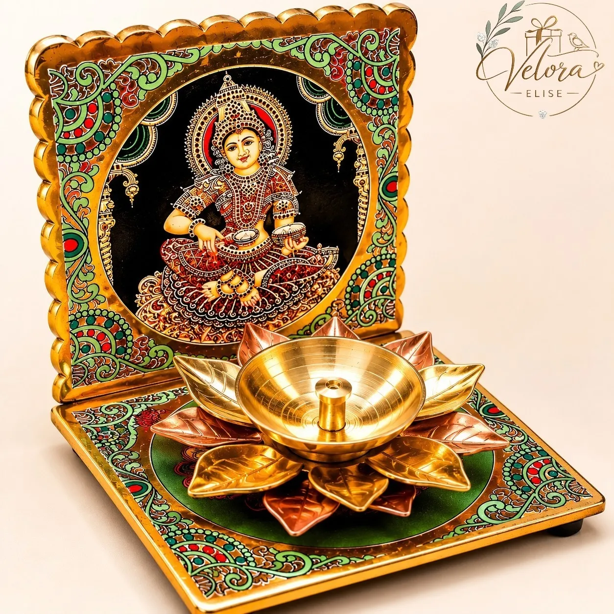 Lakshmi Diya Lamp Stand