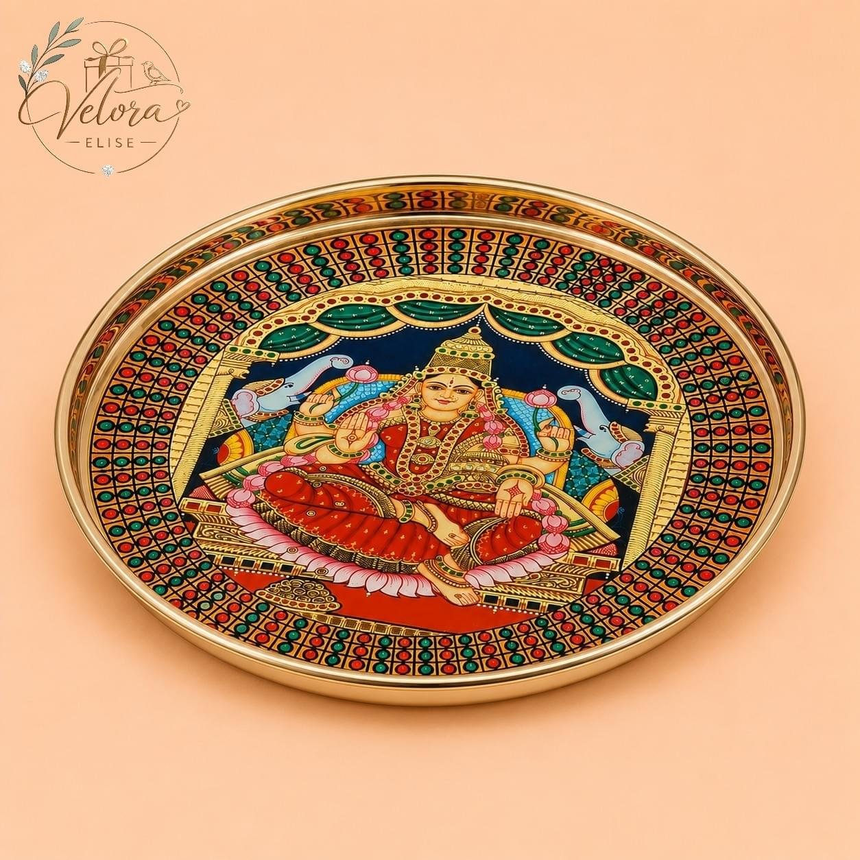 Tanjore Lakshmi Pooja Plate